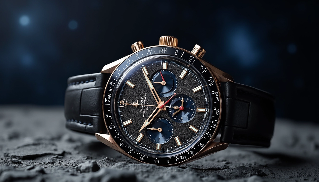 OMEGA Launches Speedmaster Moonphase Watch with Authentic Meteorite Dial 1 OMEGA Launches Speedmaster Moonphase Watch with Authentic Meteorite Dial